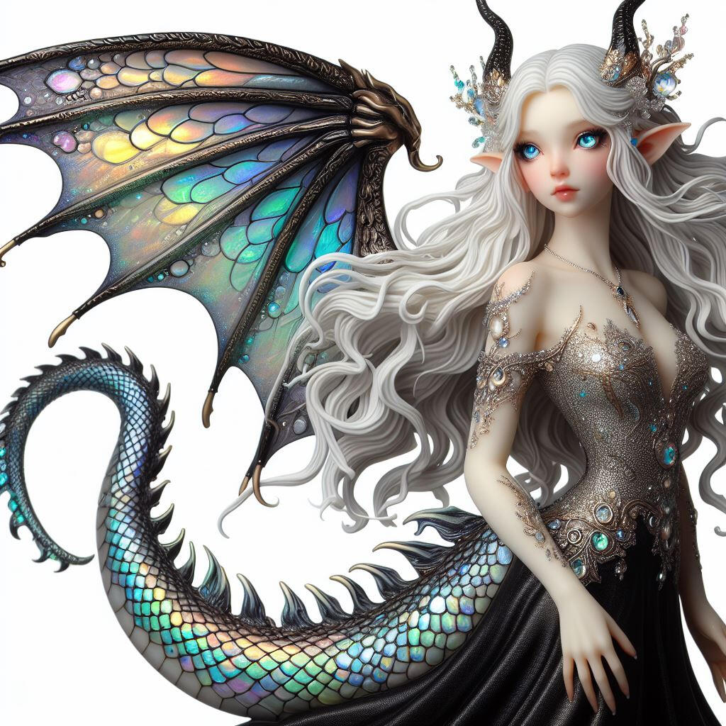 A woman made of moonstone, guarded with a helm to provide some protection in combat.